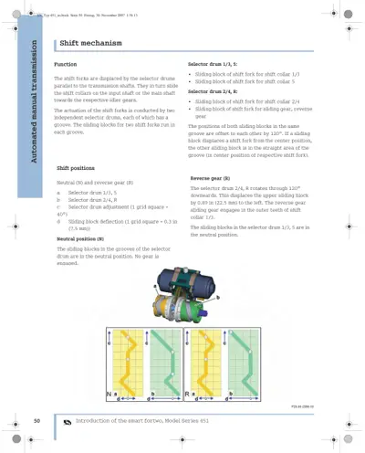 Technical diagram of transmission shift mechanism with selector drums and sliding block positions for neutral and reverse.