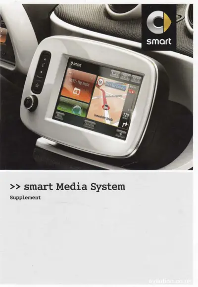 Smart Media System infotainment unit with touchscreen displaying map and music interface