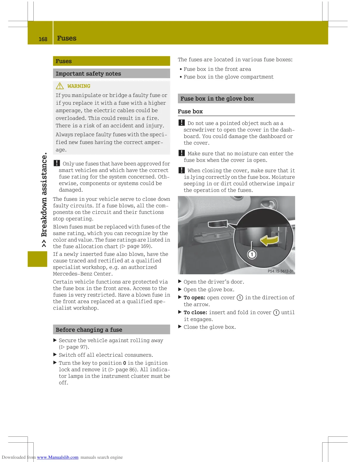 Fuse Box Layout on Smart Fortwo 450, 451, and 453 — Smart Car Manuals